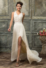 Load image into Gallery viewer, Princess Styled Backless High Split wedding Dress