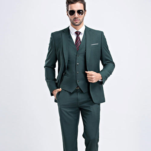 Mens 3pc slim fit Suit (Jacket+Pant+Vest)